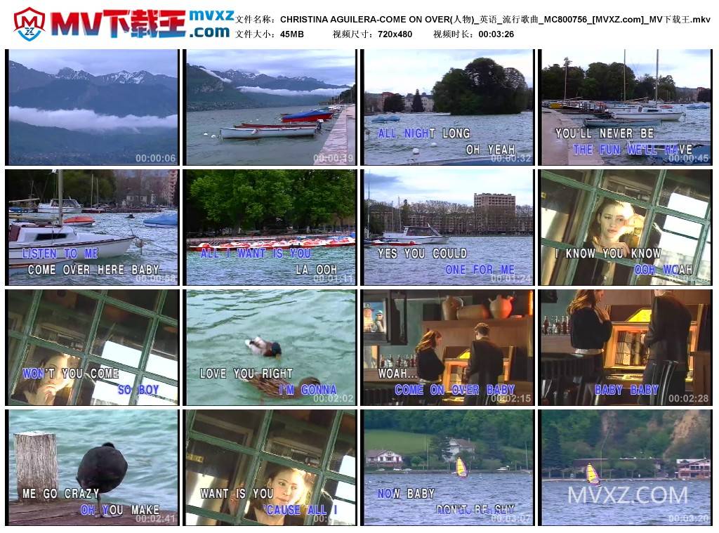 CHRISTINA AGUILERA-COME ON OVER(人物)_英语_流行歌曲_MC800756